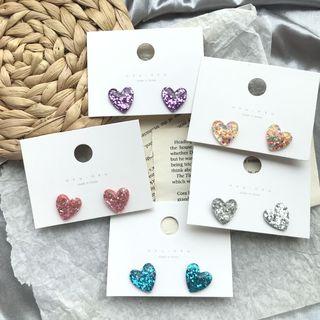 Heart Stud Earring / Ear Clip