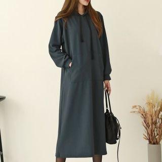 Kangaroo Fleece Long Hoodie Dress