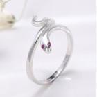925 Sterling Silver Snake Ring Ring - One Size