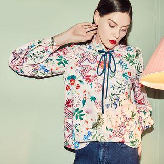 Dragon Print Blouse