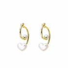 Heart Drop Earring E4927 - 1 Pair - Gold - One Size