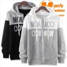 Two-tone Lettering Hoodie