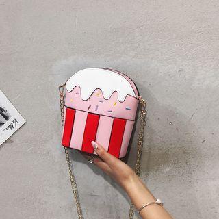 Faux Leather Ice Cream Crossbody Bag