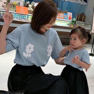 Family Matching Flower Print T-shirt