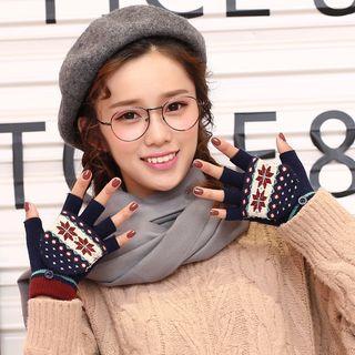 Patterned Fingerless Mittens
