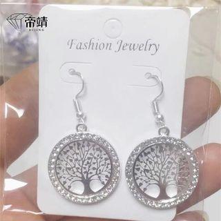 Tree Pendant Sterling Silver Dangle Earring 1 Pair - 925 Silver - Earring - Silver - One Size