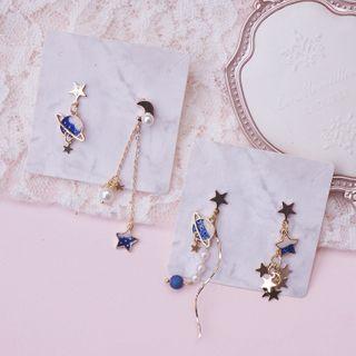 Asymmetrical Star Drop Earring / Clip-on Earring