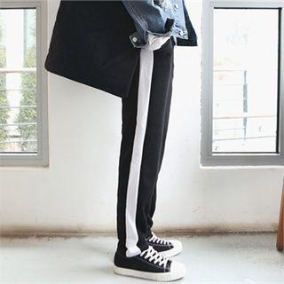Colored Contrast-trim Sweatpants