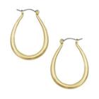 Oval Hoop Earrings (gold) One Size