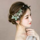Wedding Resin Rhinestone Branches Hair Clip 2pcs - Side Clip - One Size