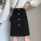 High-waist Wool Skirt