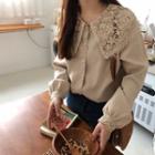 Lace-collar Long-sleeve Blouse