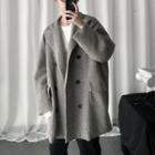 Double Breasted Ribbed Trench Coat