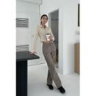 Coated Loose-fit Pants