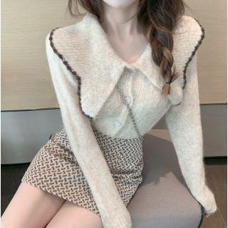 Collared Cardigan / Pencil Skirt