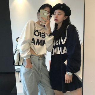 Lettering Cropped Pullover / Mini Pullover Dress