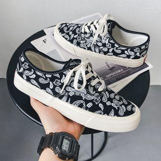 Paisley Print Lace Up Shoes