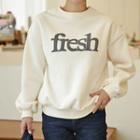 Fresh Letter Fleece-lined Sweatshirt