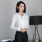 Long-sleeve Shirt / Straight Leg Dress Pants / Set