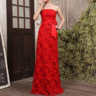 Strapless A-line Cocktail Dress / Evening Gown