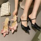 Stiletto Heel Bow Sandals