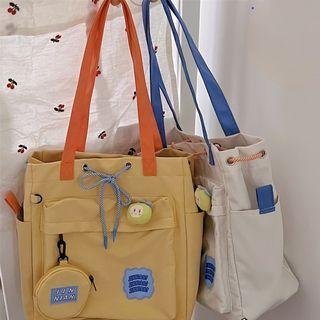 Two Tone Tote Bag / Charm / Set