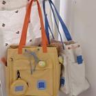 Two Tone Tote Bag / Charm / Set