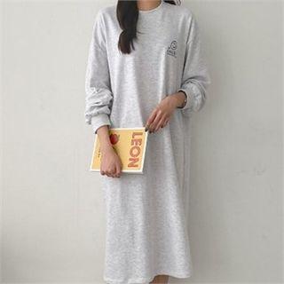 Smile Embroidered Pullover Dress
