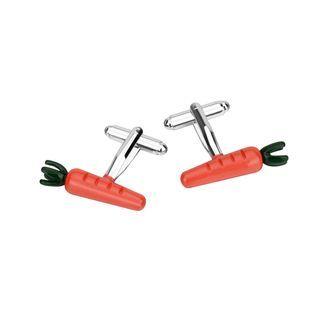 Simple And Cute Personality Carrot Cufflinks Silver - One Size