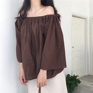 Off Shoulder 3/4-sleeve Blouse