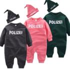 Lettering One-piece With Hat