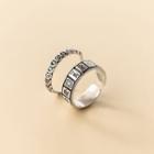 Coin / Mahjong Sterling Silver Open Ring
