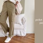 Cargo-pocket Cotton Pants