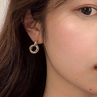 Hoop Drop Earring 1 Pair - Gold - One Size