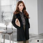 Furry-collar Lapeled Woolen Coat