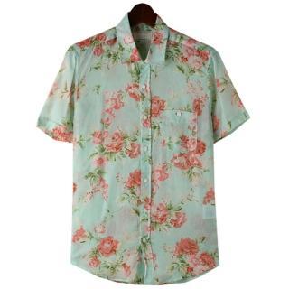 Floral Print Linen Shirt