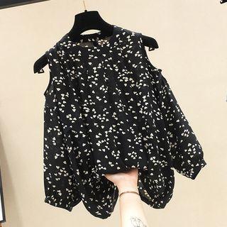 Sleeveless Heart Print Chiffon Top