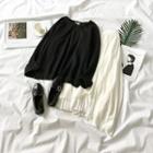 Plain Pullover / Asymmetrical A-line Skirt