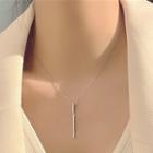 Bar Pendant Sterling Silver Necklace