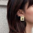 Rectangle Alloy Earring 1 Pair - Gold - One Size