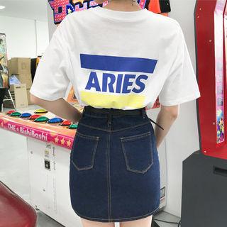 Aries Print Boxy-fit T-shirt