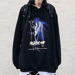 Lightening Print Hoodie