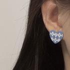 Heart Argyle Alloy Earring