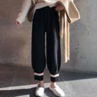 Crop Knit Harem Pants Black - One Size