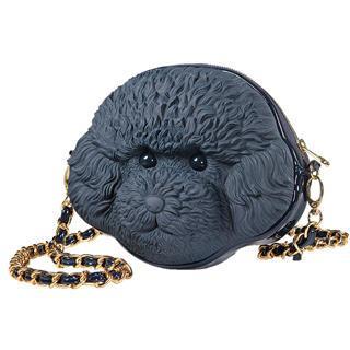 Poodle 3d Crossbody Bag Navy Blue - One Size