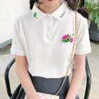 Watermelon Embroidered Short-sleeve Polo Shirt