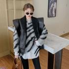 Button-up Vest / Zebra Print Sweater