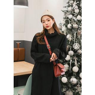 Tall Size Funnel-neck Loose-fit Dress
