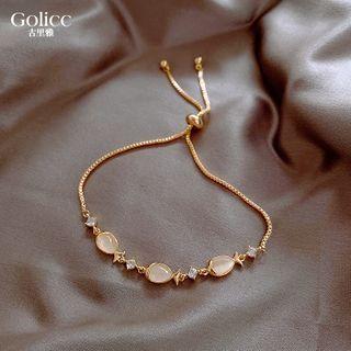 Cat Eye Stone Fish Bracelet 1 Piece - As Shown In Figure - One Size