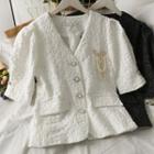 Embossed Slim-fit Light Jacket